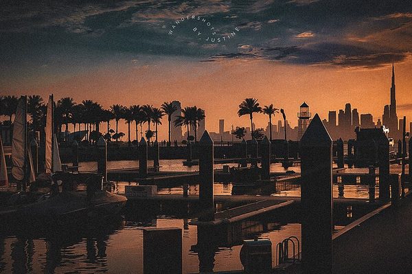 Sunset at Dubai Creek Harbor