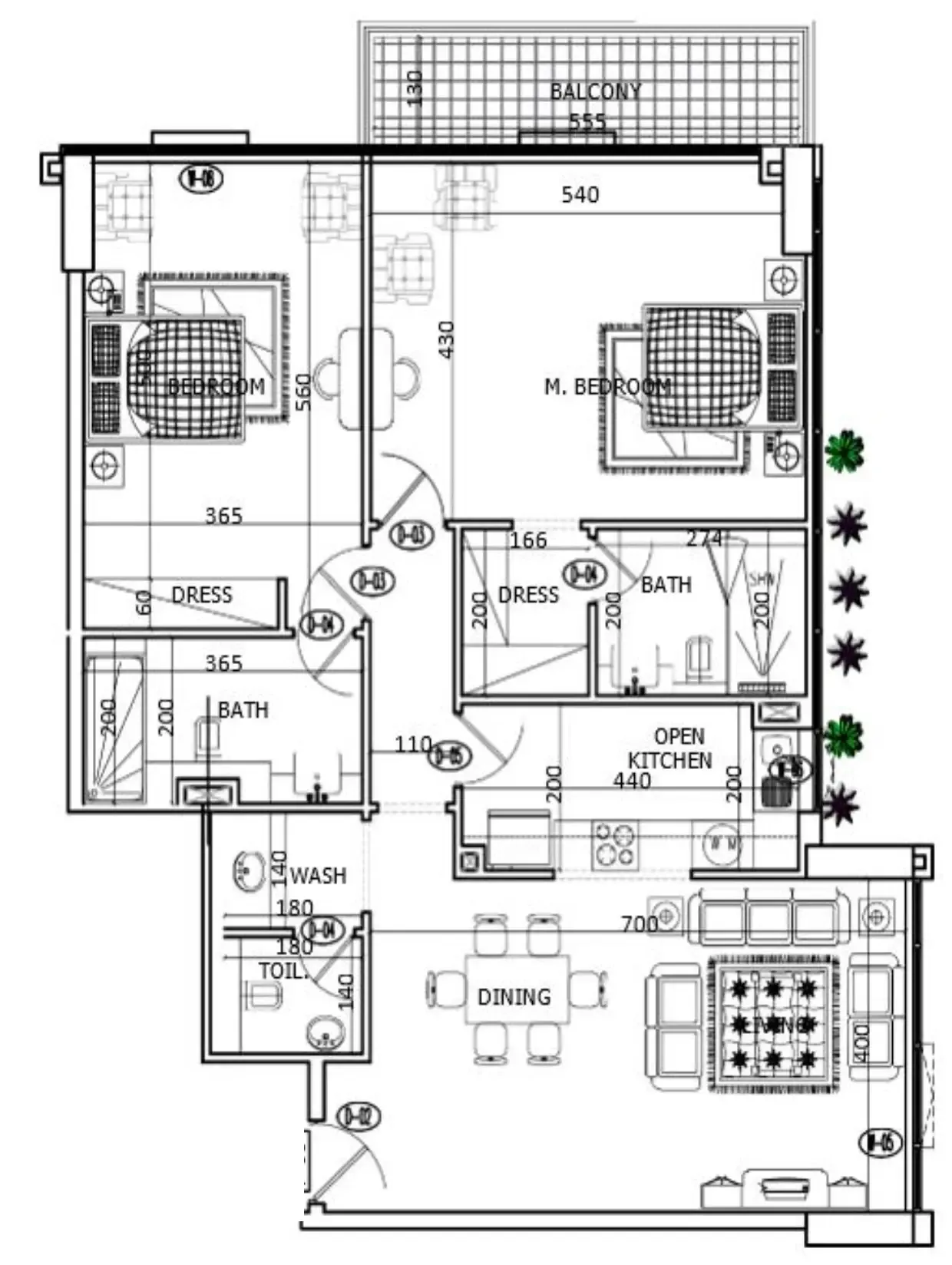 Mackerel Tower by Tarrad Development — floor plan 1