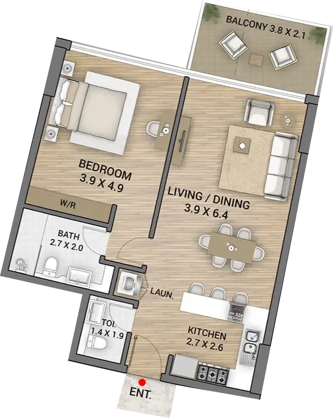 Ocean Tower by AAA Real Estate Development — floor plan 1