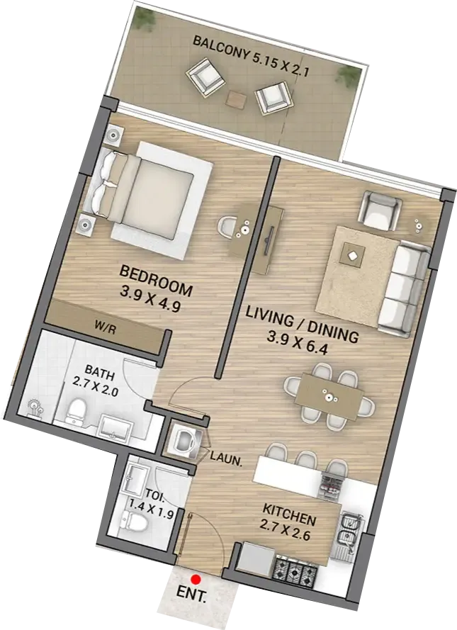 Ocean Tower by AAA Real Estate Development — floor plan 2