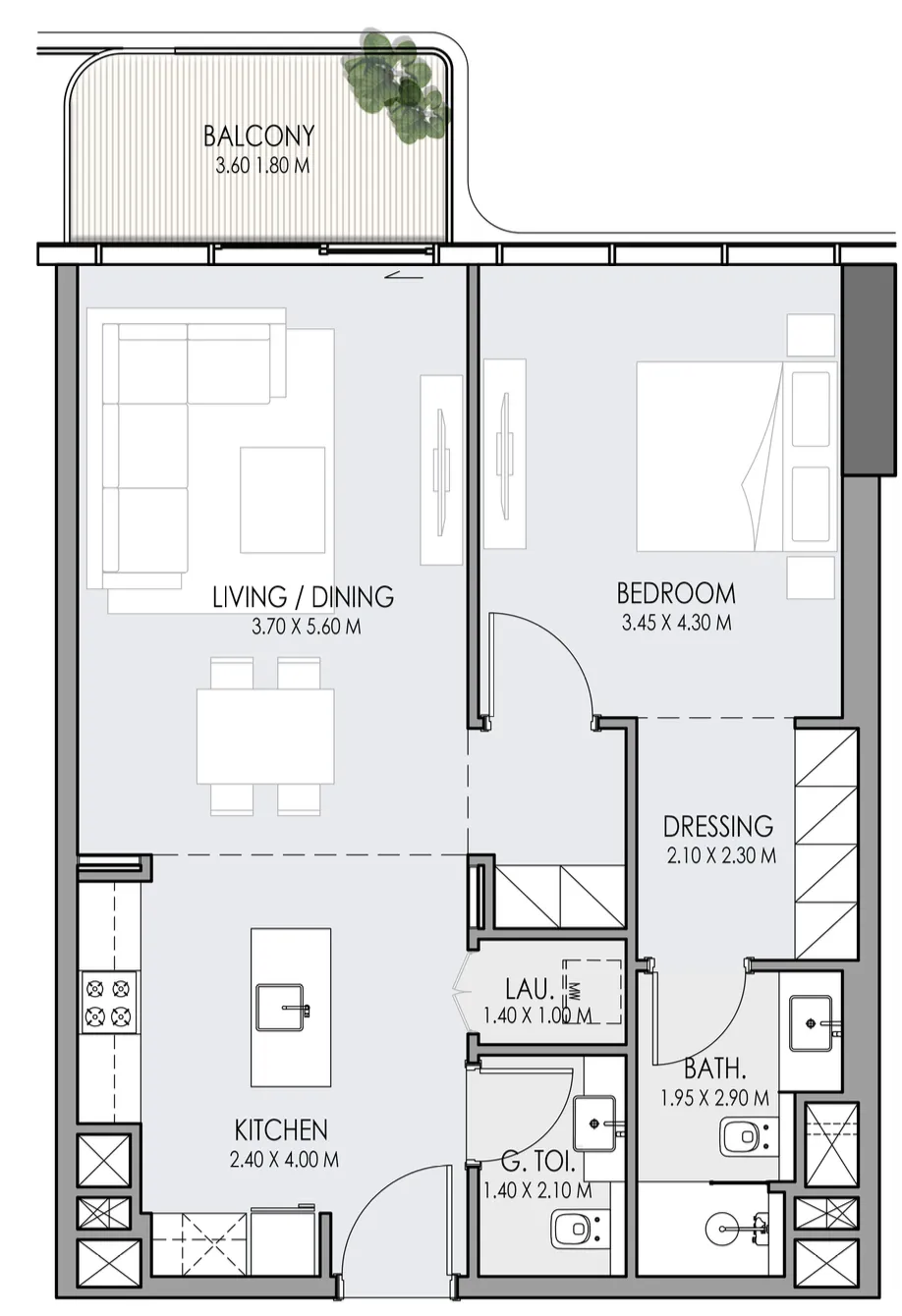 Do Hotels and Residences by One Development — floor plan 1