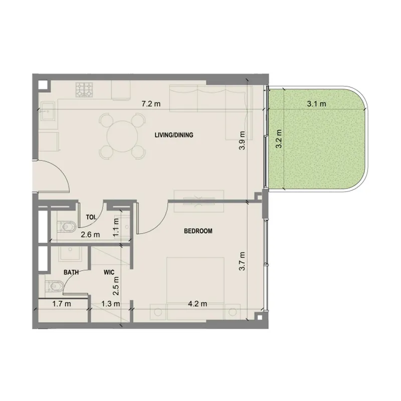 Blue Marina Residence by Shakirov Developments — floor plan 1