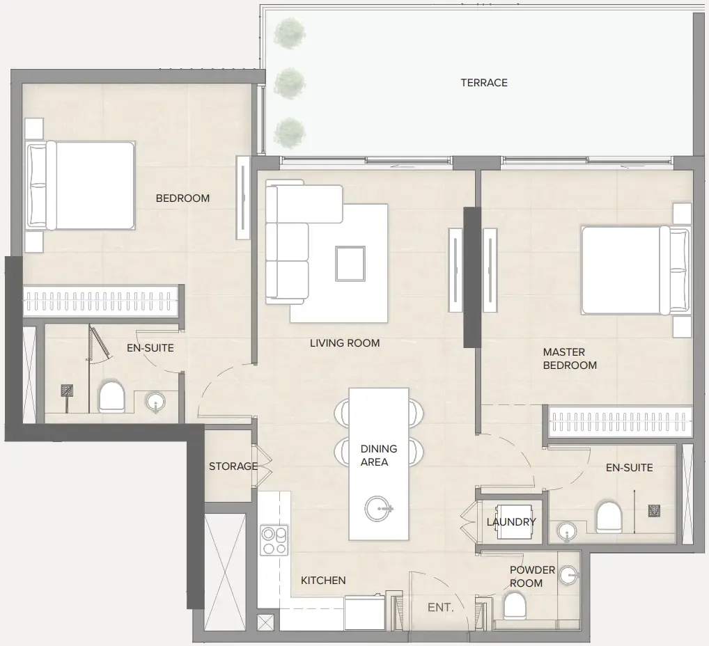 Arka Enclave Residences by Atmosphere Living by Manodev Real Estate Development LLC — floor plan 1
