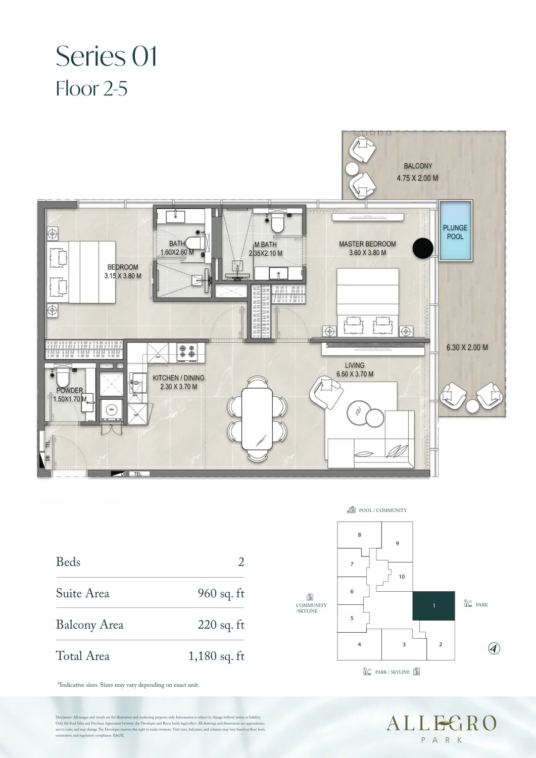 Allegro Park by Mill Hill Riviera Development — Grundrisse 14