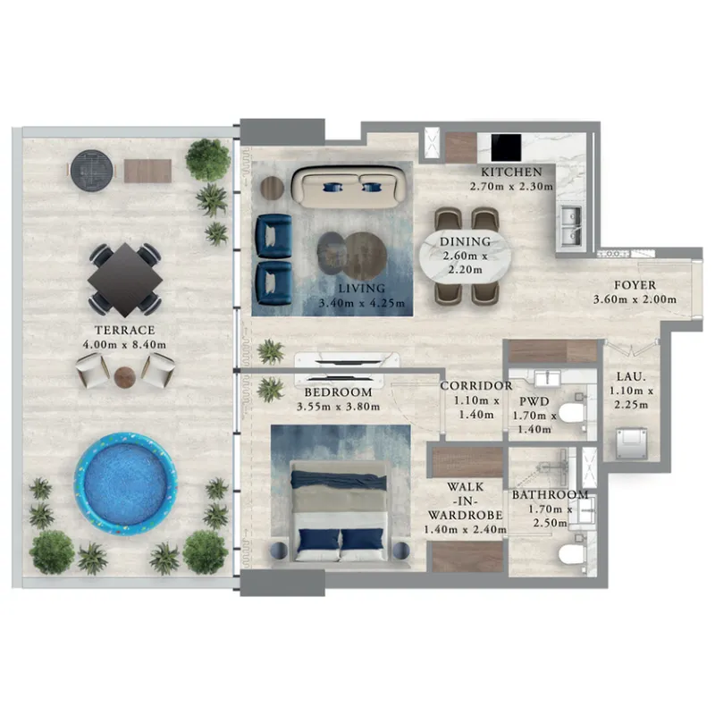 Royal Yacht Club Residence by Azimuth Development — floor plan 1