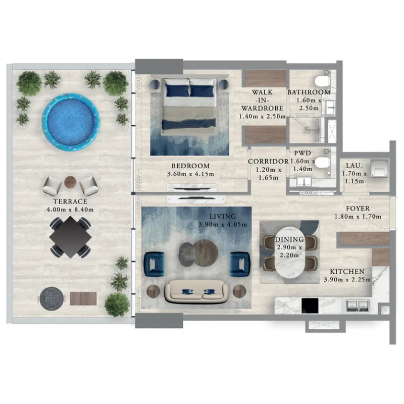 Royal Yacht Club Residence by Azimuth Development — floor plan 3