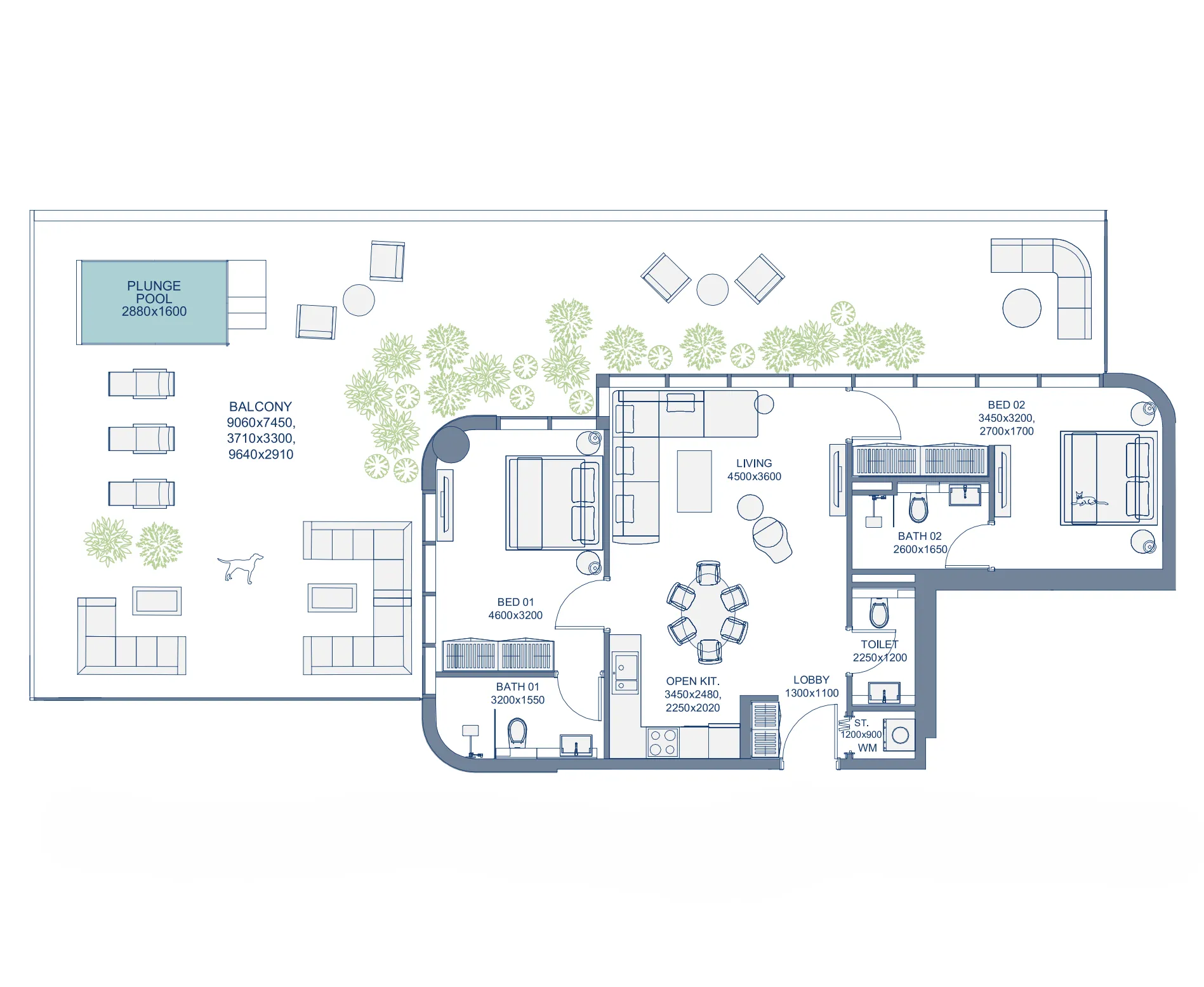 Le Chateau Pietrus by Mr. Eight Development — floor plan 1