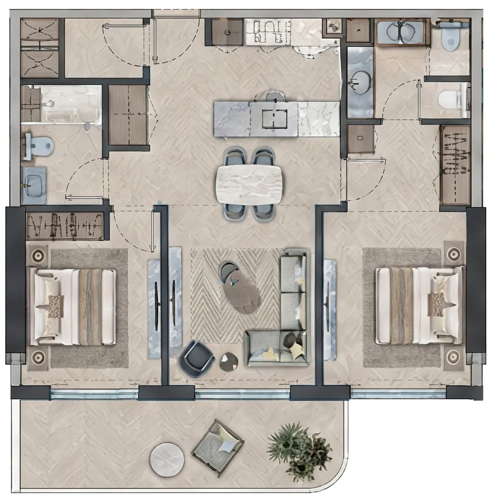 The Bay Interiors by Missoni by Tomorrow World Properties — floor plan 1