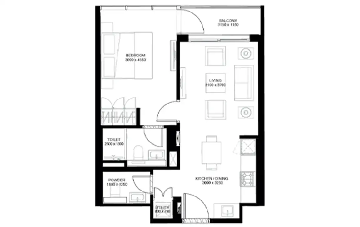 The Crest by Sobha Realty — پلانهای طبقه 1