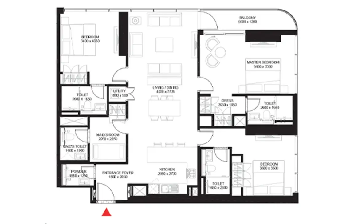 The Crest by Sobha Realty — پلانهای طبقه 7