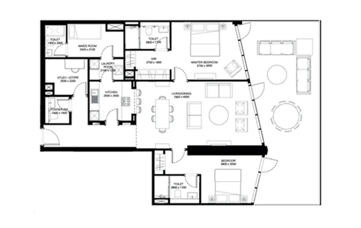 Waves Grande by Sobha Realty — پلانهای طبقه 12