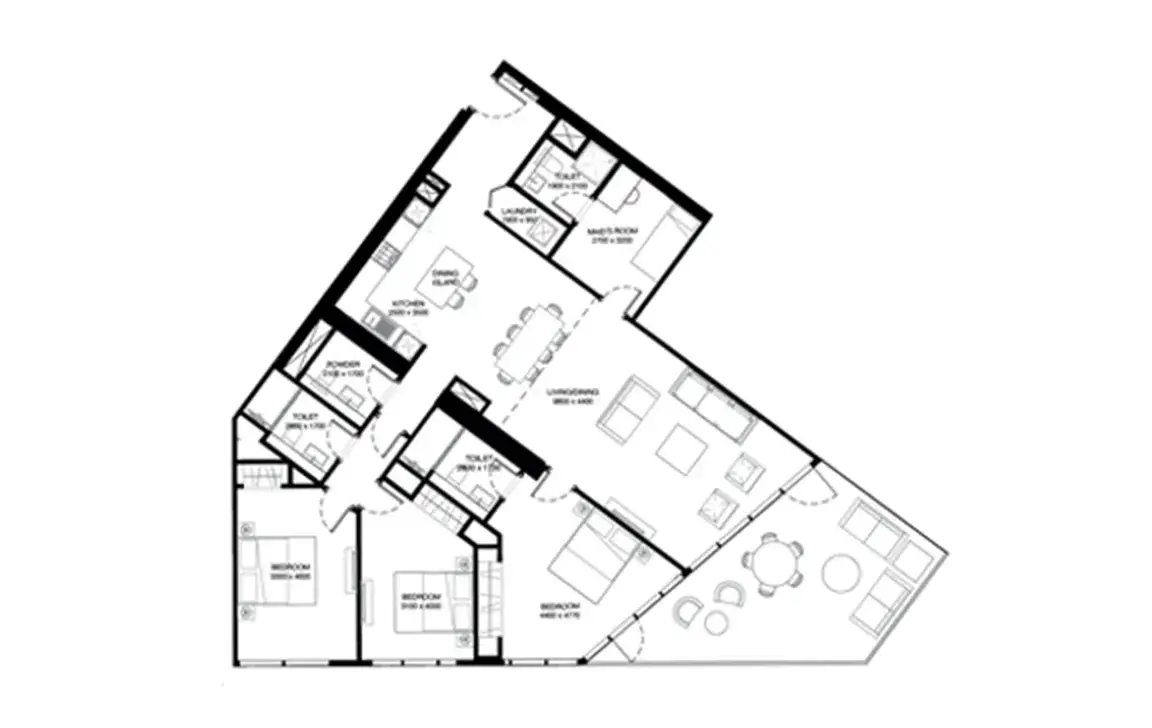 Waves Grande by Sobha Realty — پلانهای طبقه 14