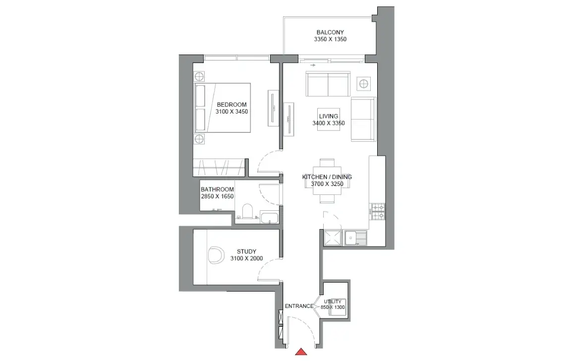 350 Riverside Crescent by Sobha Realty — پلانهای طبقه 6