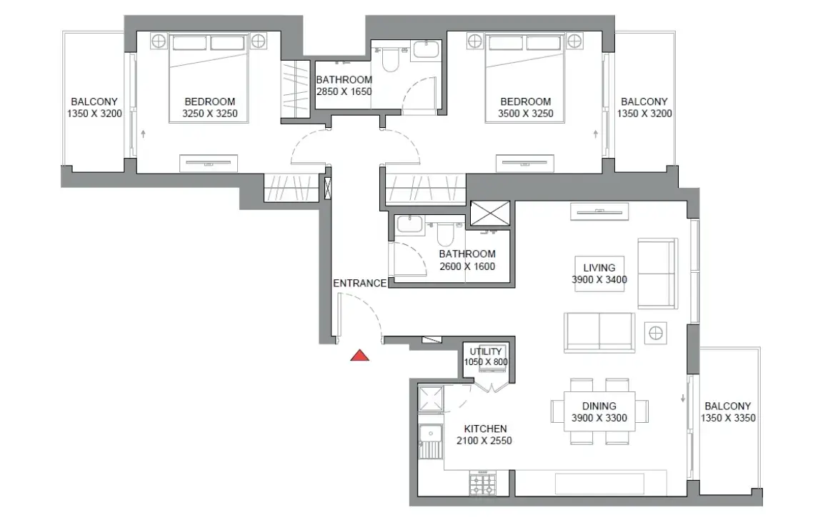 350 Riverside Crescent by Sobha Realty — پلانهای طبقه 7