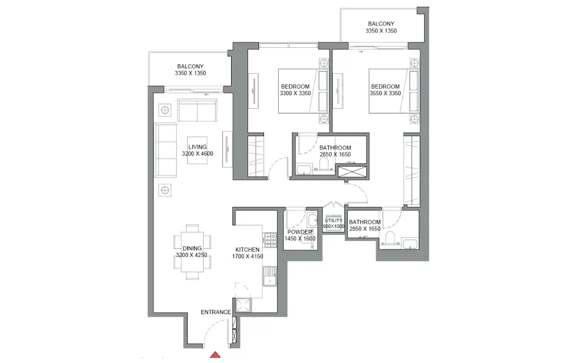 350 Riverside Crescent by Sobha Realty — پلانهای طبقه 8