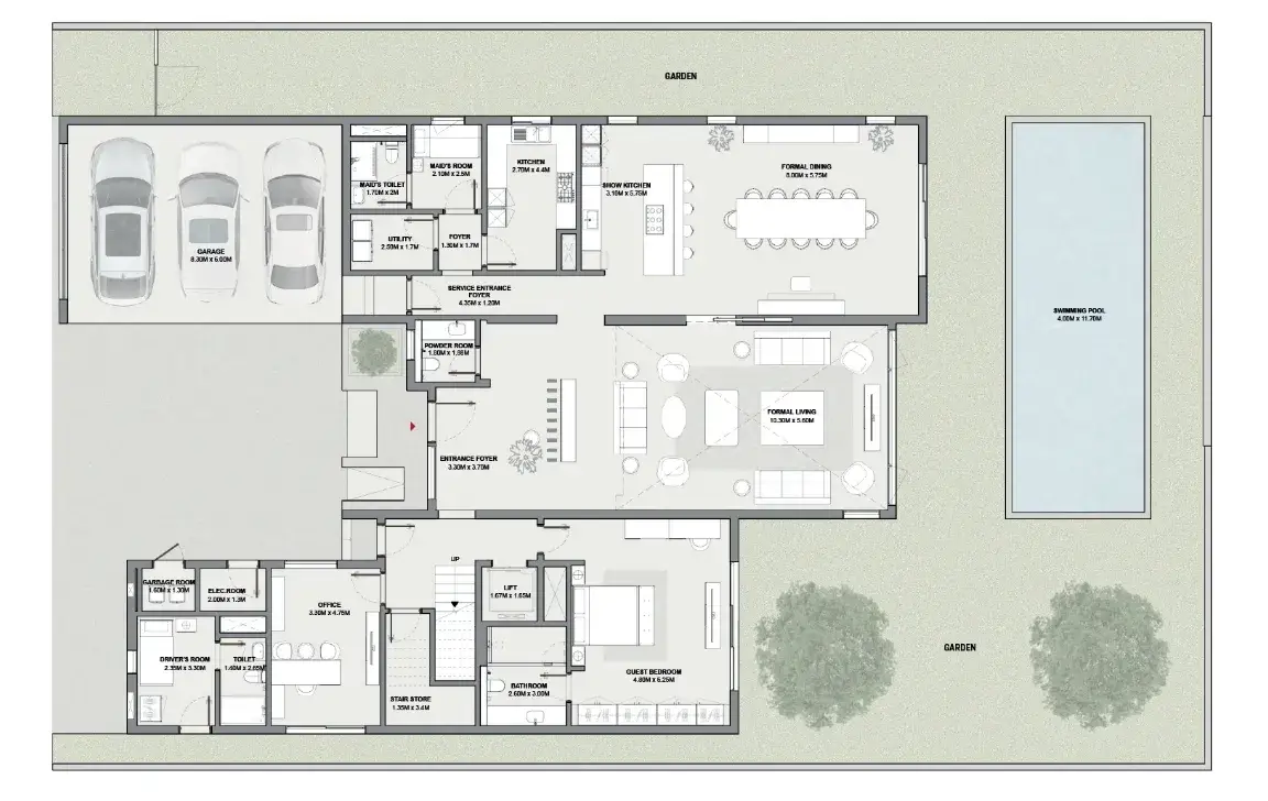 Sobha Estates — फ्लोर प्लान 3