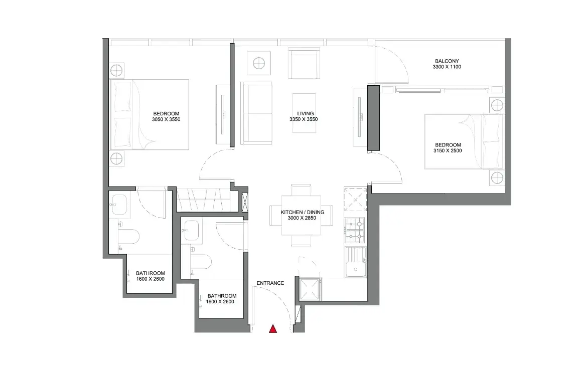 Delphine by Sobha Realty — پلانهای طبقه 1